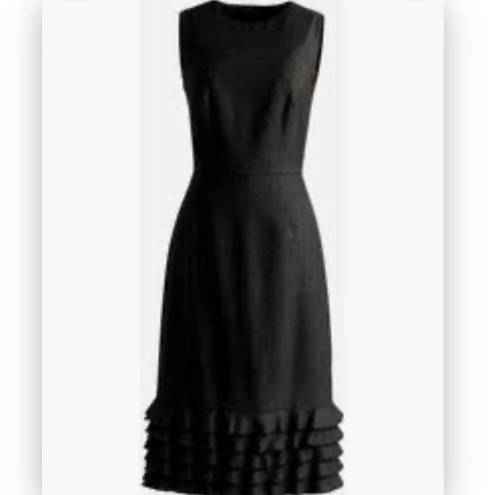 NWOT J Crew Ruffle Hem Sheath Dress Black Size 00 - Picture 15 of 15